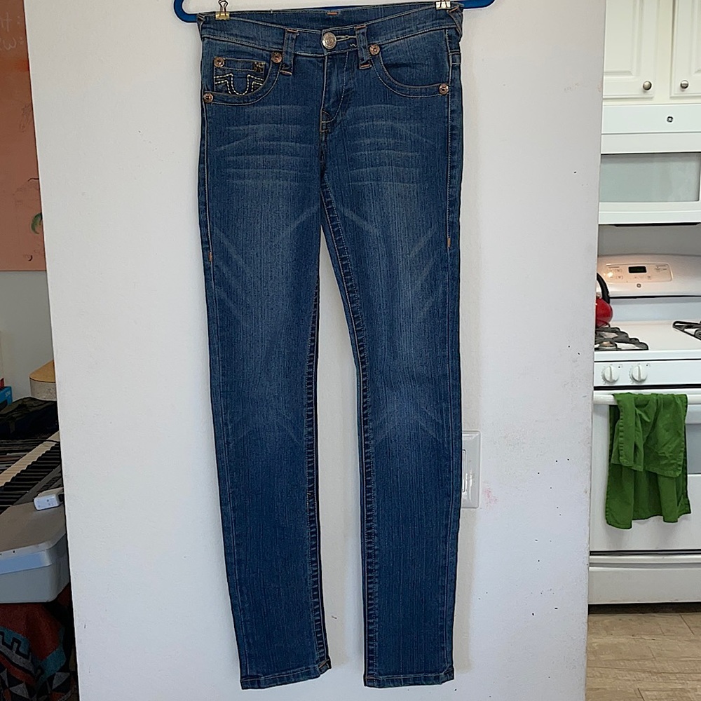 True Religion dark blue jeans, size 26